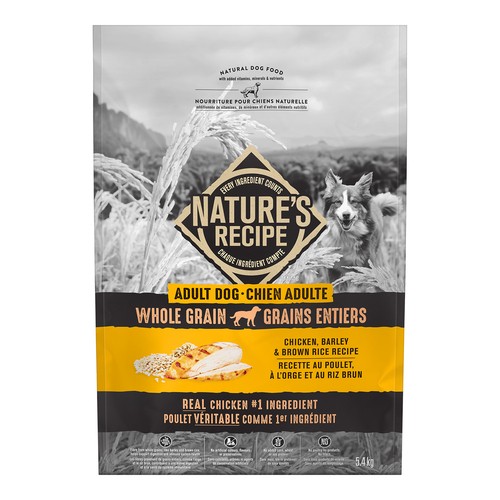 Nature's Recipe Dry Dog Food Whole Grain Chicken Rice 5.4 kg