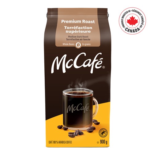 McCafe Whole Bean Coffee Rainforest Medium Dark Roast 900 g