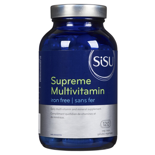 Sisu Multivitamin Iron Free Supreme 120 Vegetable Capsules