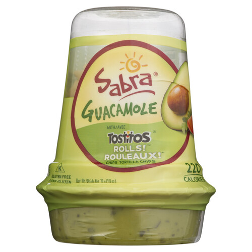 Sabra Gluten-Free Dip Guacamole With Tostitos Rolls 79 g