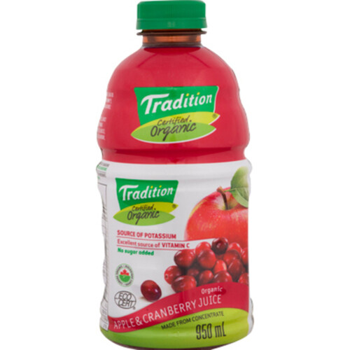 Tradition Organic Fruit Juice Apple & Cranberry 950 ml