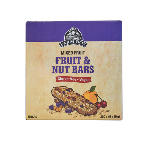 Farm Boy Gluten-Free Fruit & Nut Bars Mixed Fruit 5 Bars 200 g