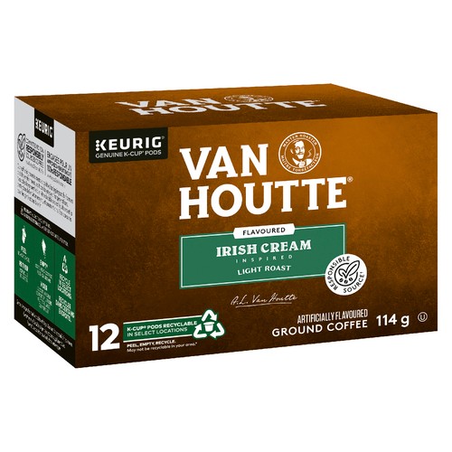 Van Houtte Coffee Pods Irish Cream Light Roast 12 K-Cups 114 g