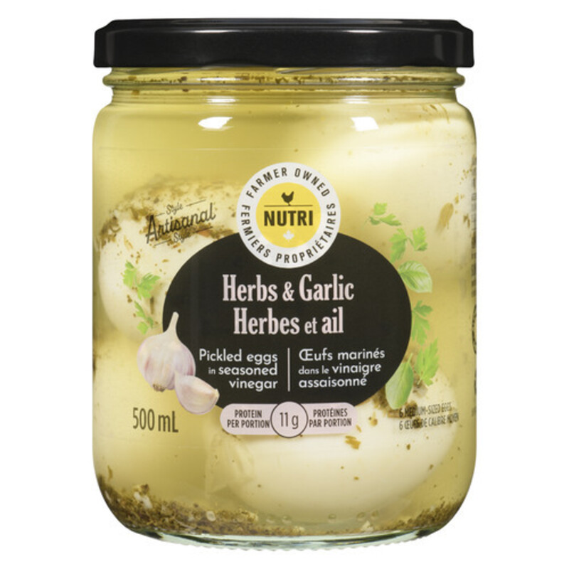 Nutri Group Pickled Eggs Vinegar Herbs & Garlic 500 ml Voilà Online