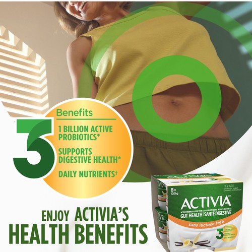 Activia Lactose-Free Probiotics Yogurt Vanilla 8 x 100 g