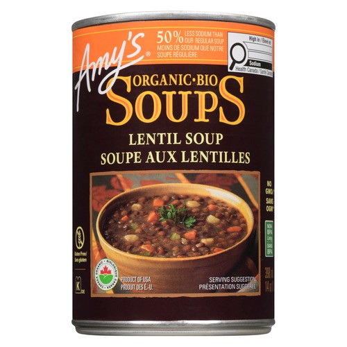 Amy's Kitchen Organic Canned Soup Light Sodium Lentil 398 ml
