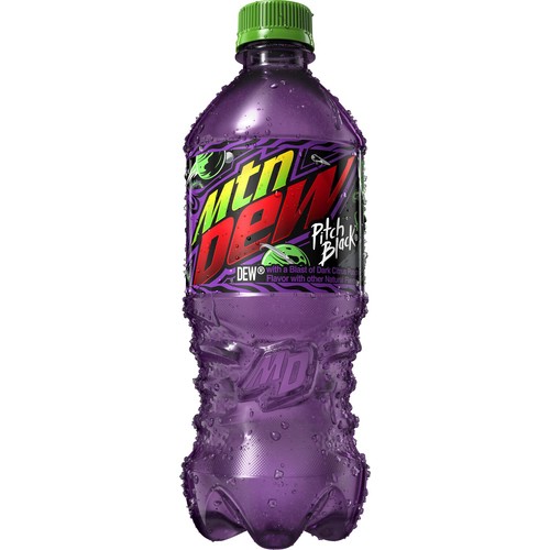 Mountain Dew Soft Drink Pitch Black 591 ml (bottle)