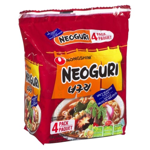 Nong Shim Neogruri Instant Noodles Spicy Seafood 4 Pack 480 g
