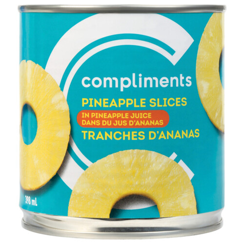 Compliments Canned Pineapple Slices In Juice 398 ml