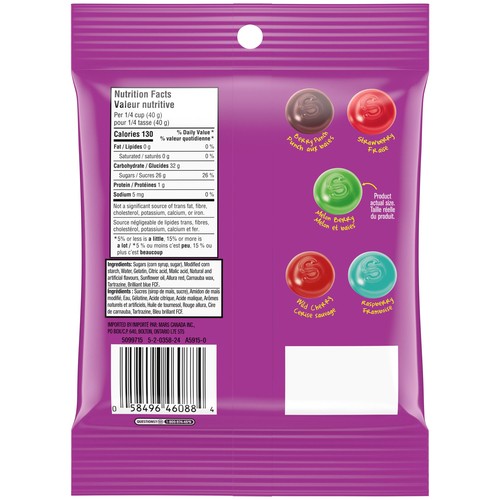 Skittles Gummy Candy Wild Berry Bag 164 g