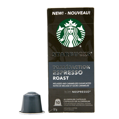 Starbucks Nespresso Coffee Pods Espresso Roast 10 Capsules 57 g