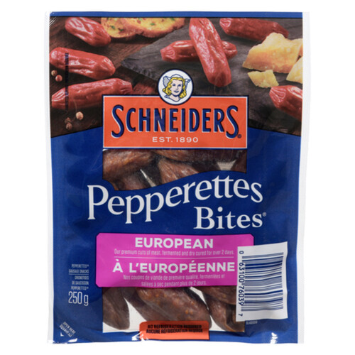 Schneiders Pepperettes Bites Sausage Snacks European 250 g