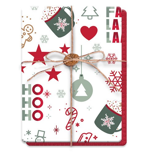 Safdie Co. Kitchen Towels HoHoHo Festive 2 Count