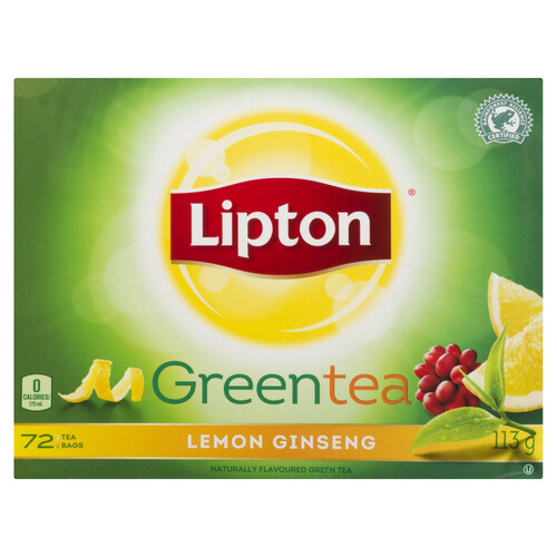 Lipton Green Tea With Lemon & Ginseng 72 EA