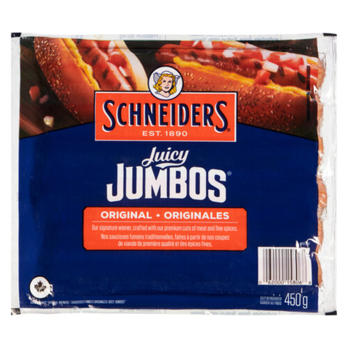 Schneiders Juicy Jumbos Hot Dogs Original 450 g