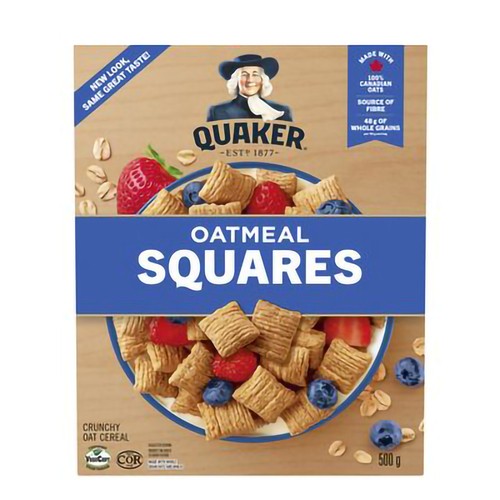 Quaker Cereal Oatmeal Squares 500 g