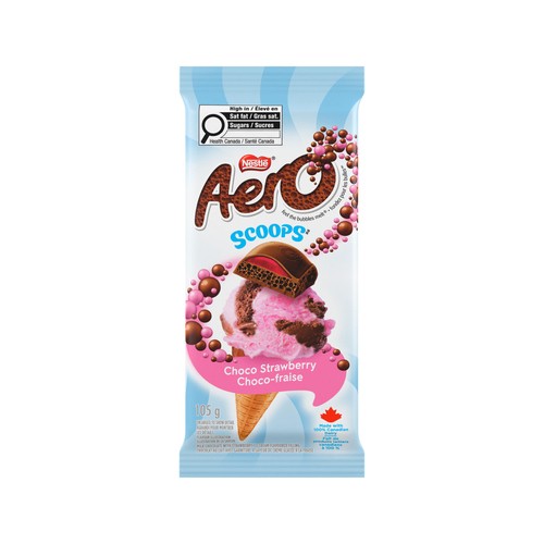 Nestlé Aero Chocolate Bar Scoops Choco Strawberry 105 g