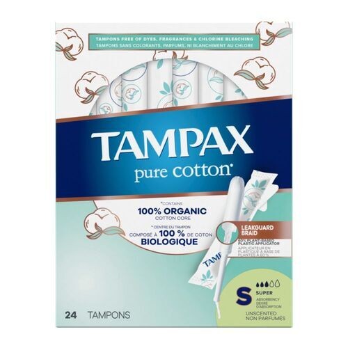 Tampax Pure Cotton Tampons Super 24 EA