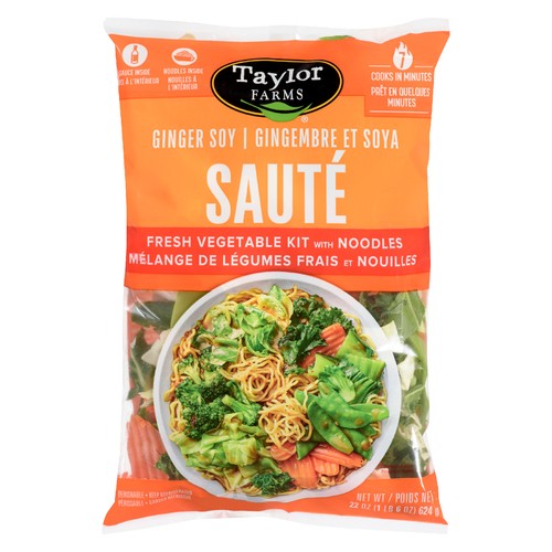 Taylor Farms Ginger Soy With Noodles Saute Kit 624 g
