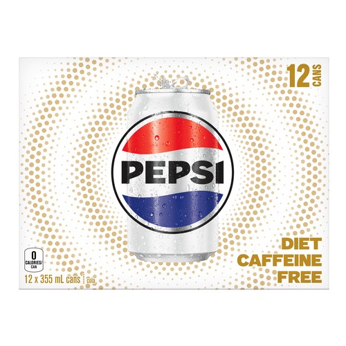 Pepsi Caffeine-Free Diet Soft Drink 12 x 355 ml (cans)