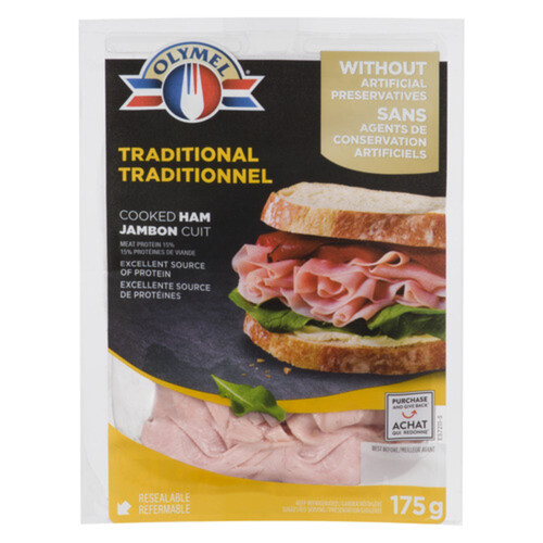 Olymel Traditional Sliced Cooked Ham 175 g