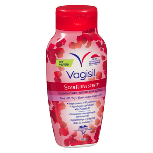 Vagisil Odor Controlling Feminine Wash Scentsitive Scent Rose All Day 240 ml