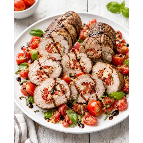 Ready-to-Cook Pork Tenderloins Fresh Stuffed Bruschetta And Feta