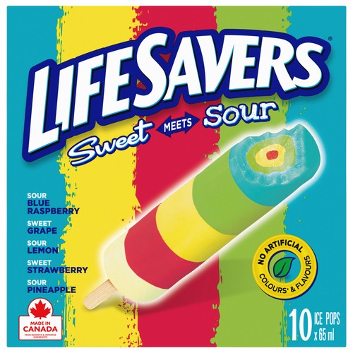 Life Savers Frozen Ice Pops Sweet Meets Sour 10 x 65 ml