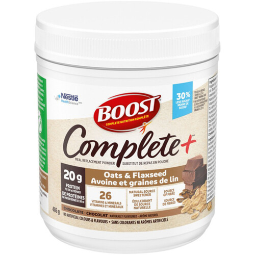 Nestle Boost Complete Meal Replacement Powder Oats & Flaxseed Chocolate 486 g