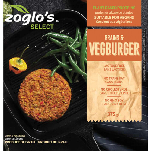 Zoglo's Frozen Grains and Vegburger 375 g