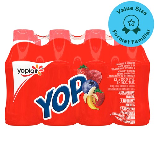 Yoplait Yop Drinkable Yogurt Multipack 12 x 200 ml