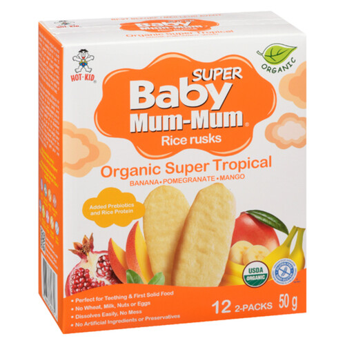 Hot-Kid Organic Baby Snack Mum Mum Super Tropical 50 g