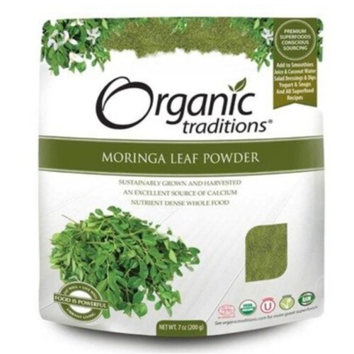 Organic Traditions Organic Powder Freeze-Dried Moringa Leaf 200 g