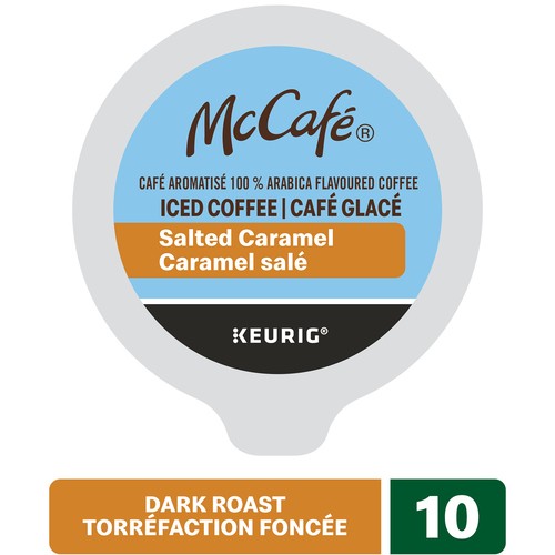 McCafé Iced Coffee Pods Dark Roast Salted Caramel 10 K-Cups 94 g