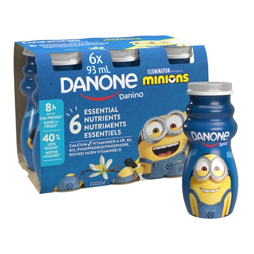 Danino Drinkable Yogurt For Kids Vanilla Flavoured 6 x 93 ml (bottles)