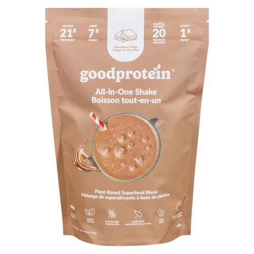 Good Protein Plant Based Protein Powder Shake Chocolate Fudge 440 g