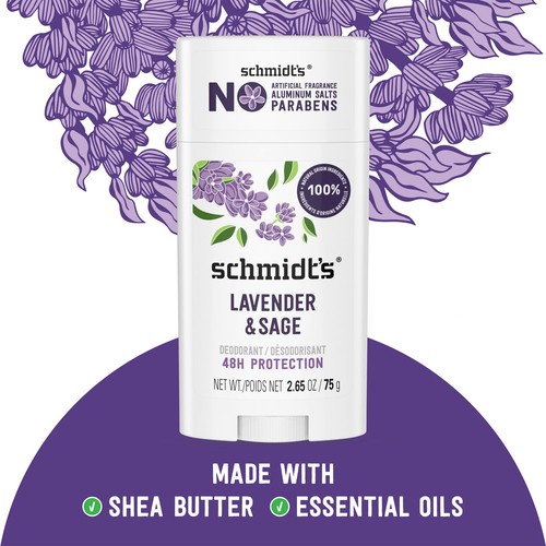 Schmidt's désodorisant lavender + sage 75 g