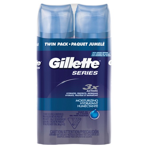 Gillette Series Shave Gel Moisturizing 2 Pack 396 ml