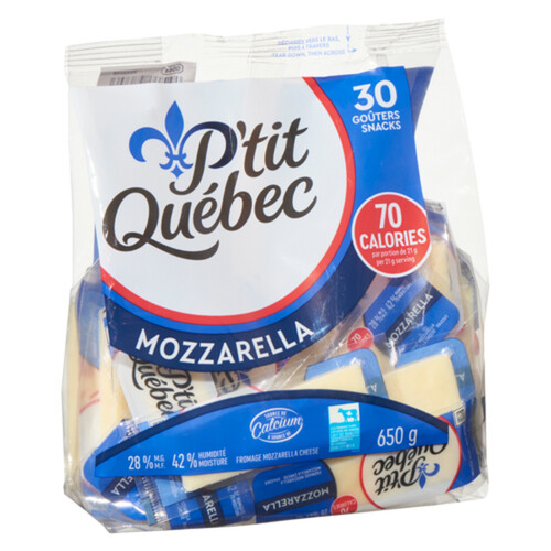 P'tit Quebec Cheese Mozzarella Snacks 30 units 650 g