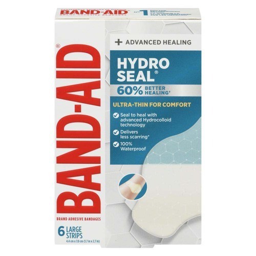 Band Aid Hydro Seal Brand Adhesive Bandages Large 6 Count