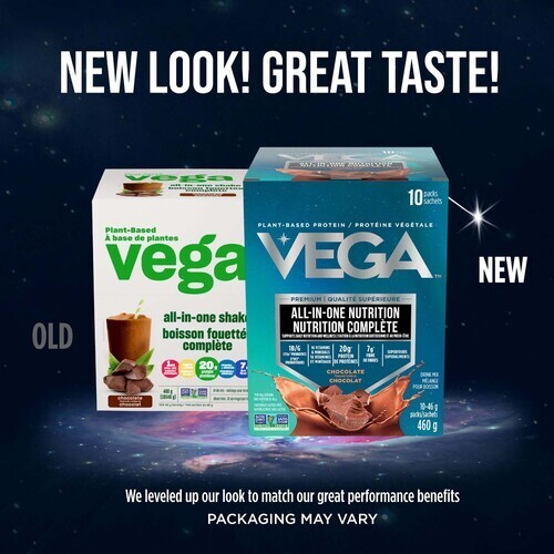 Vega One Gluten-Free All-In-One Protein Powder Shake Chocolate 10 x 46 g