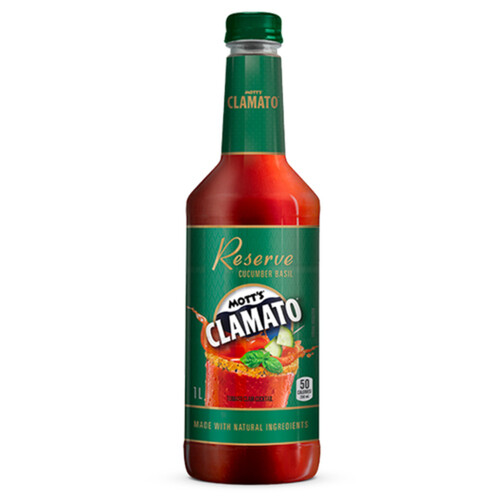 Motts Clamato Basil And Cucumber 1 L (bottle)