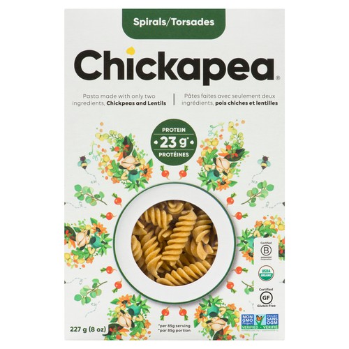 Chickapea Organic Gluten-Free Pasta Spirals 227 g