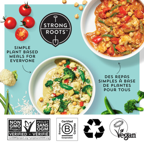 Strong Roots Frozen Meal Thai Green Veg Curry 350 g