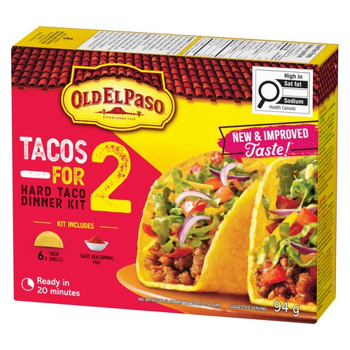 Old El Paso Taco Dinner Kit Tacos For 2 Hard 6 Shells 94 g