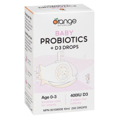 Orange Naturals baby + d3 drops Probiotics 10 ml