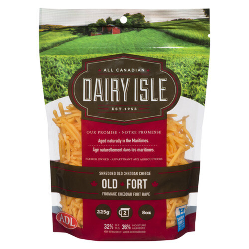 Dairy Isle Old Shredded Cheddar 225 g