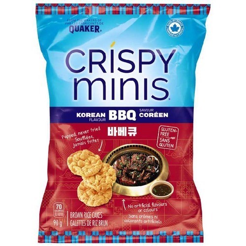 Quaker Crispy Minis Cakes Brown Rice Korean BBQ Flavour 90 g