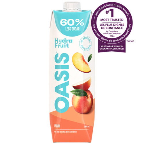 Oasis Hydrafruit Beverage Peach 960 ml