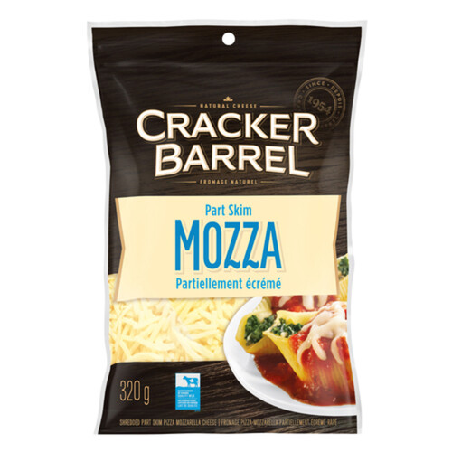 Cracker Barrel Shredded Cheese Part Skim Mozzarella 320 g